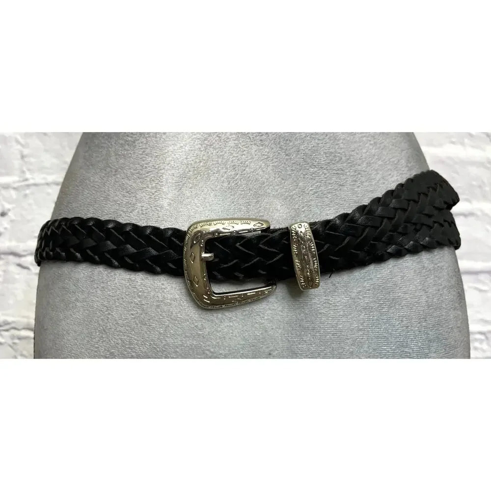 Vintage 90's Western/Cowboy/Cowgirl Style Braided Leather Belt